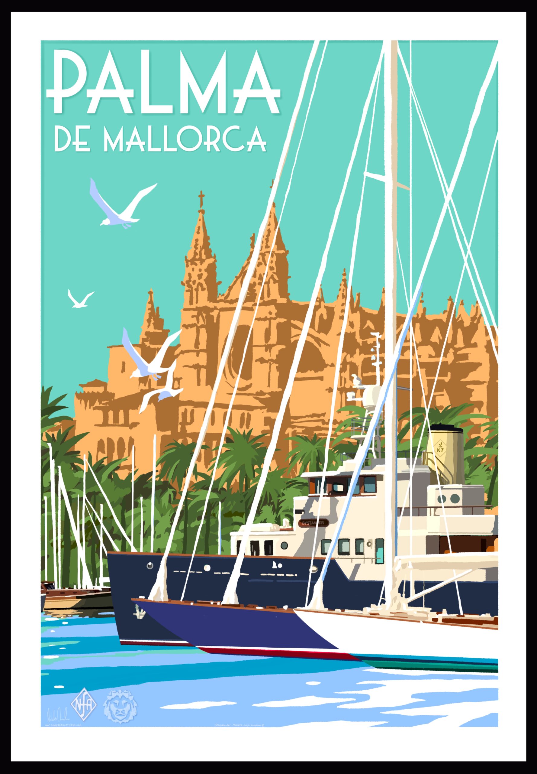 Palma de Mallorca Harbour Poster – Destination Posters | Amundson Artwork &  Poster Store